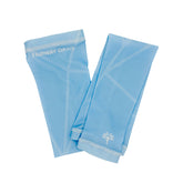 Light blue arm sleeves with 'Fairway Oasis' branding on a white background